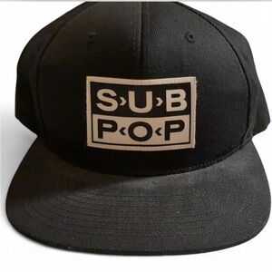 Sub Pop flat billed snapback hat
